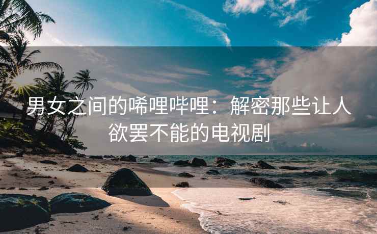 男女之间的唏哩哔哩：解密那些让人欲罢不能的电视剧